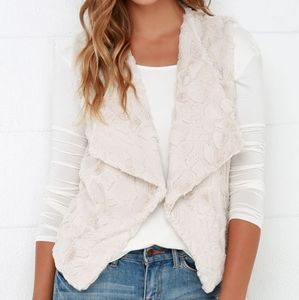 Jack by BB Dakota | ivory cream faux fur vest NWT